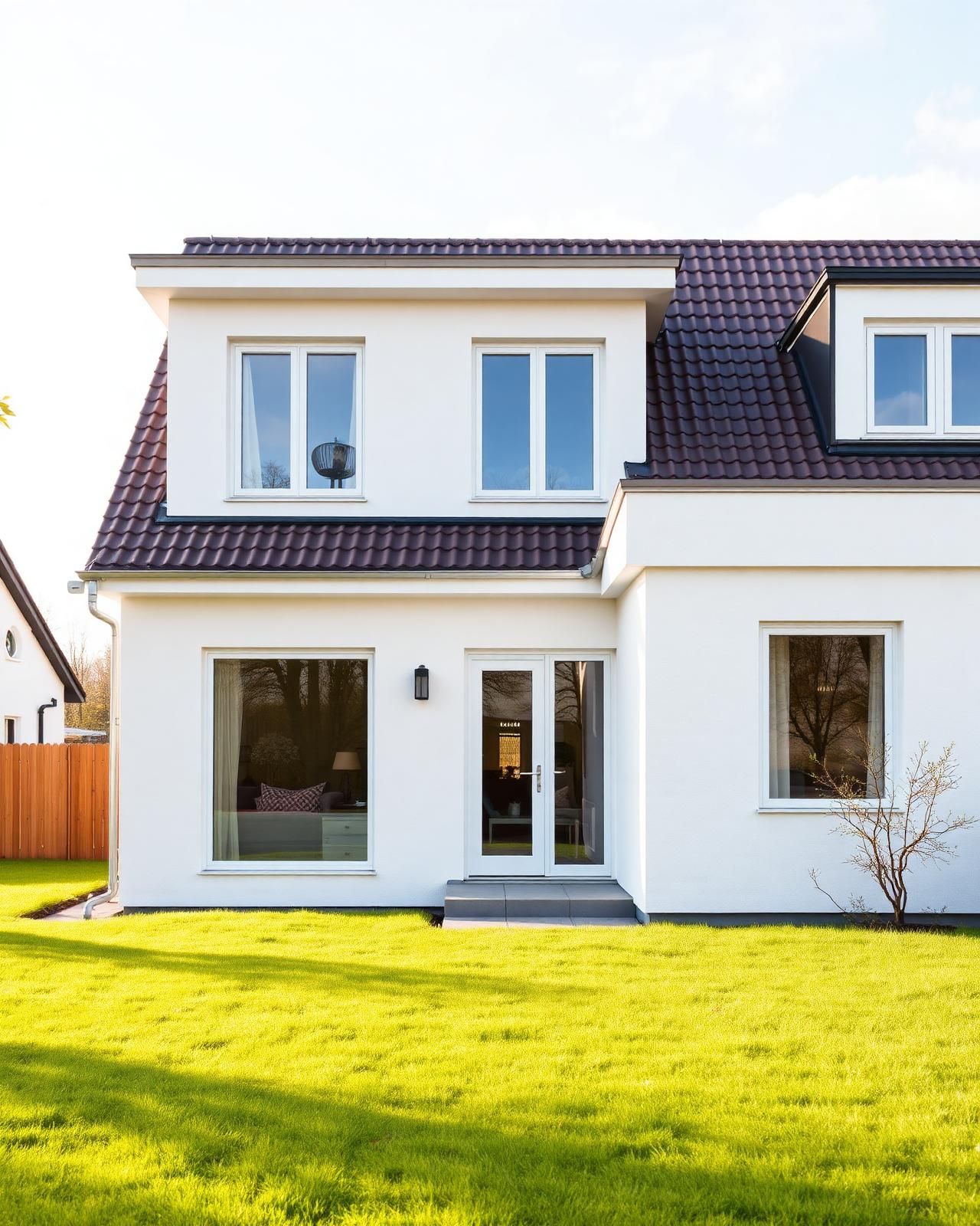 Helles Wohnhaus als Sinnbild für den Weg ins Eigenheim